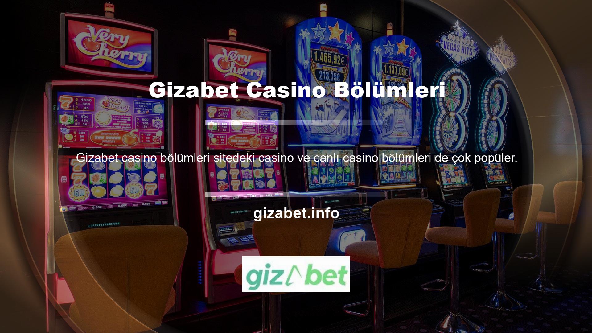 Casino ve Canlı Casino bölümü dünyanın en son ve en iyi oyunlarına sahiptir ve bunları dünyanın en başarılı ve güvenilir şirketlerinin başlangıcından itibaren oynayabilirsiniz