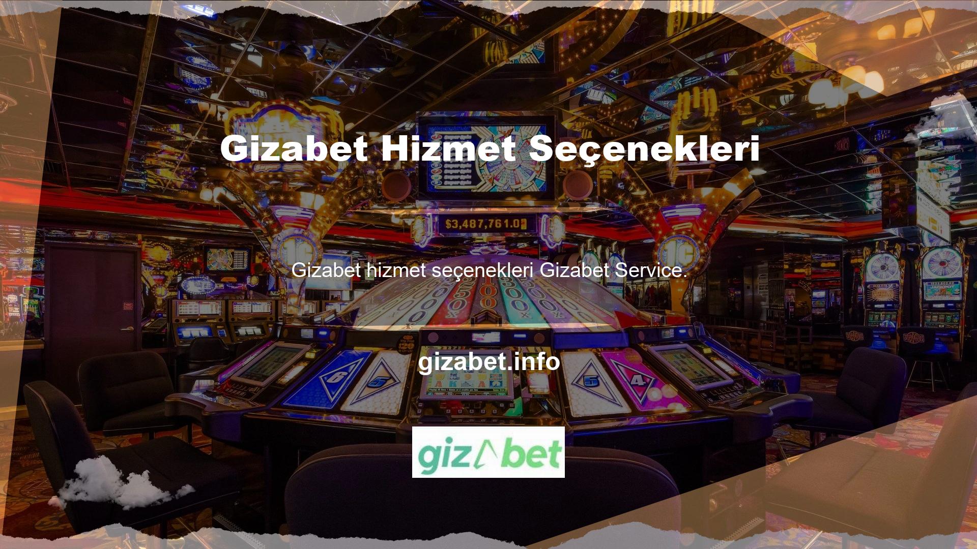 Bu sitedeki hizmet seçeneklerine bakarsanız, canlı bahis, e spor, canlı casino, poker, canlı bingo, Gizabet oyunları, sanal bahisler, promosyonlar görülmektedir
