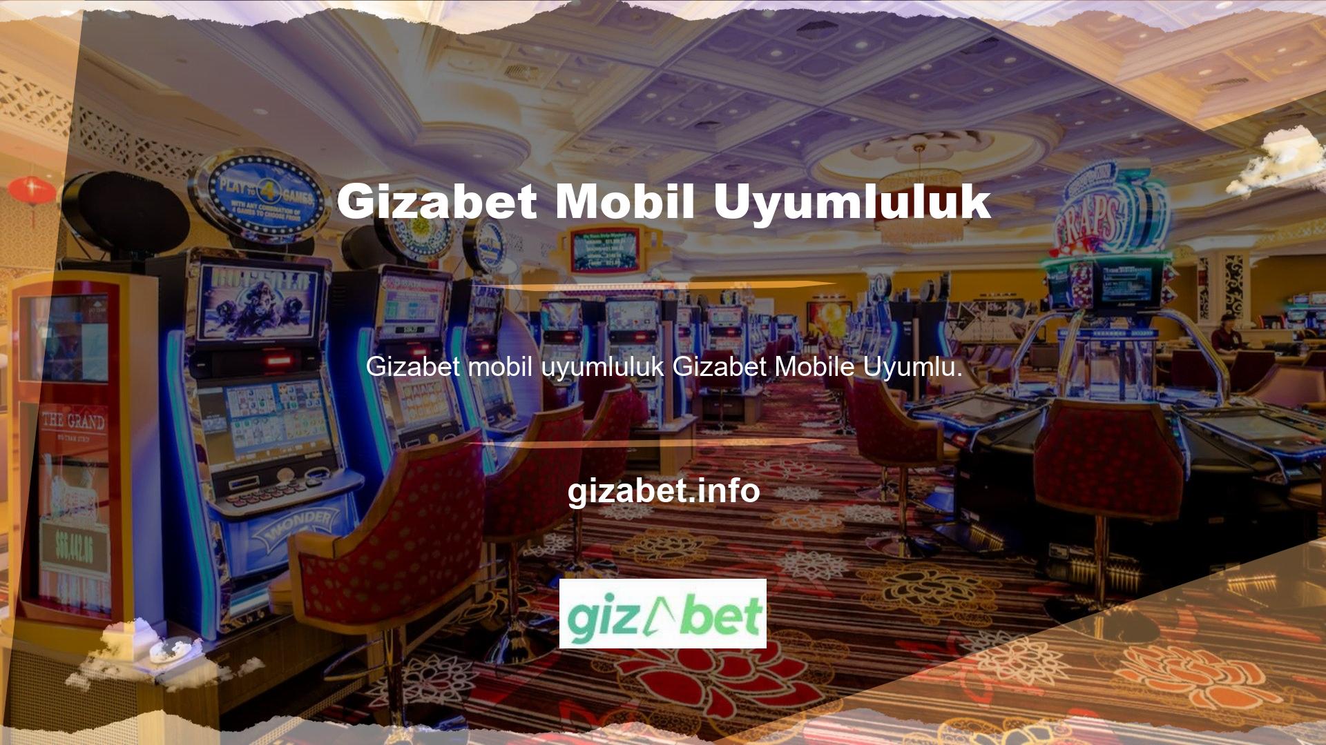 Gizabet casino sitesi bahis yapma fırsatı sunar